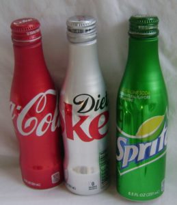 Coke, Diet Coke, and Sprite – Aluminum Bottles