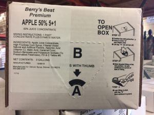 BB 50% Apple 3 gal BIB